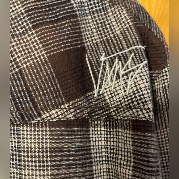 VANS..BROWN..PLAID..WESTERN..COTT
ON..PEARL SNAP..SHIRT..MEN Size M - Picture 7 of 12